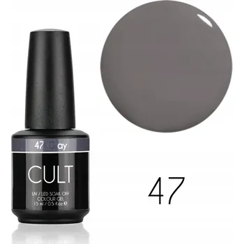 Lak na nehty CULT Colour Gel / Hybridní lak 15 ml UV/LED Šedá 47