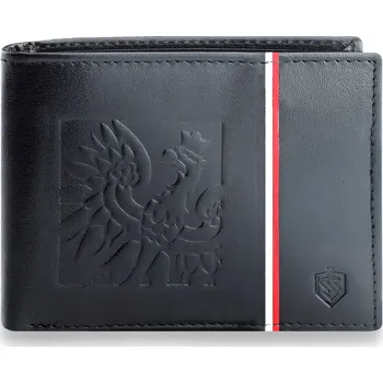 Peněženka Stevens peněženka z pravé kůže černá - muž