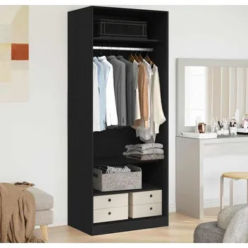 Komoda vidaXL Šatní skříň Černý dub 80 x 50 x 200 cm kompozitní dřevo [3378502]