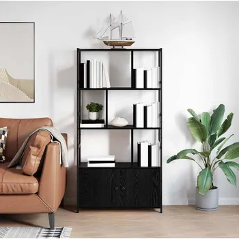 Knihovna vidaXL Knihovna Černý dub 80 x 30 x 155,5 cm kompozitní dřevo [868437]