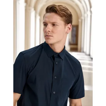 Pánská košile Sinsay - Košile regular fit - námořnická modrá - 8031Y-59X - 8031Y-59X-XS