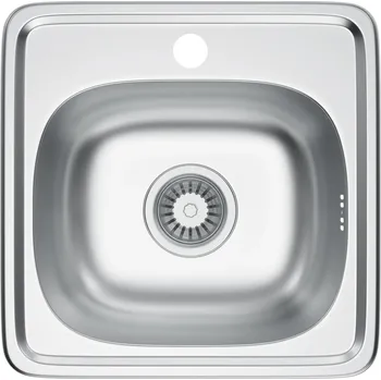 Nerezový dřez Velazo Dřez 1 komorový, nerez - VE-3838S, 38x38 cm