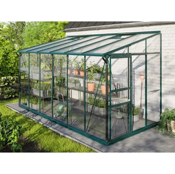 Skleník Obloukový skleník, skleník z polykarbonátu, Vitavia Garden skleník ze skla ke zdi VITAVIA IDA 7800 sklo 3 mm + PC 6 mm zelený LG4649