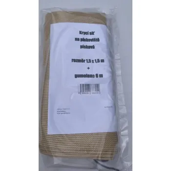 Pískoviště Krycí síť na pískoviště - 1,5x1,5m Okrová +gumolano Zdarma