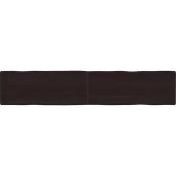 Stolní podložka Nábytek XL Stolní deska tmavě hnědá 200x40x(2-4)cm ošetřený dub živá hrana 364046