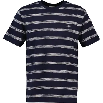 Pánské oblečení TRIČKO GANT STRIPED SS T-SHIRT EVENING BLUE