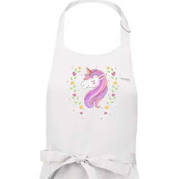 Kuchyňská zástěra Jednorožec zamilovaný - Pánská zástěra na vaření - Univerzální velikost ( Bílá )