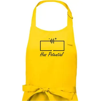 Kuchyňská zástěra Has potential - Dámská zástěra na vaření - Univerzální velikost ( Žlutá )
