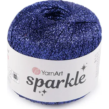 Příze Pletací příze Sparkle s lurexem 25 g, barva 6 (1324) modrá kobaltová