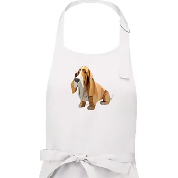Kuchyňská zástěra Baset slepený z papíru - Pánská zástěra na vaření - Univerzální velikost ( Bílá )