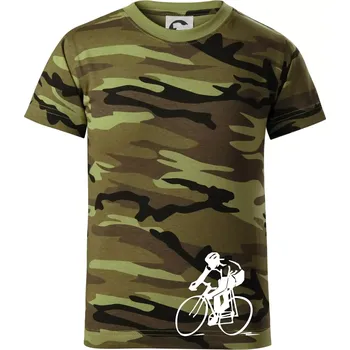 Chlapecké oblečení Silniční cyklista - Dětské maskáčové triko - 122 cm/6 let ( Zelený maskáč )