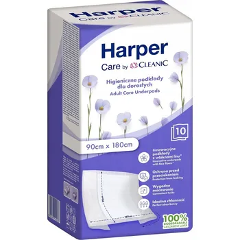 Absorpční podložky pro dospělé 90 cm x 180 cm Harper Care od Cleanic 10 Ks.