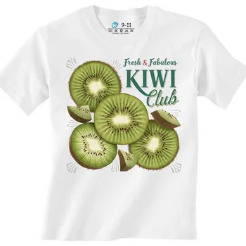 Dívčí tričko Dětské tričko Čerstvé Kiwi Fresh & Fabulous Club (Barva: Bílá)