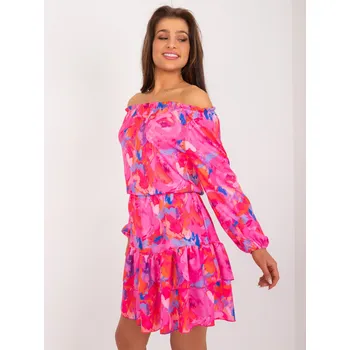 Oblečení a móda Rue Paris Dámské mini šaty Reccesuindus tmavě růžová S/M