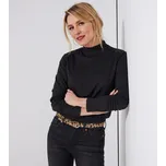 Blancheporte Tričko se stojáčkem a dlouhými rukávy černá 50