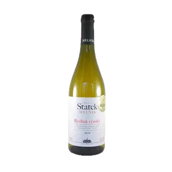 Víno Školní statek Mělník Ryzlink rýnský Výběr hroznů 2019