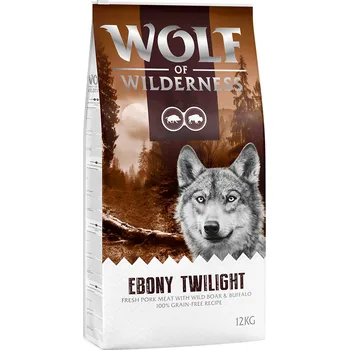 Krmivo pro psa 12kg Wolf of Wilderness Ebony Twilight divočák a buvol - bez obilovin
