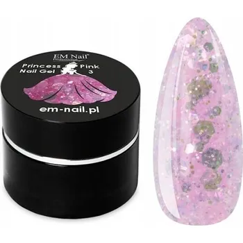 Lak na nehty EM Nail Princess modrý Gel na nehty Č. 3