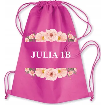 Obraz Školní VAK na boty BATOH SE JMÉNEM Květiny 3