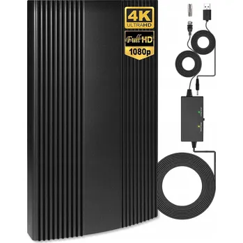 Televizní anténa HD011 Silná vnitřní televizní anténa, zesilovač signálu