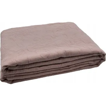 Prostěradlo Přehoz na postel 180X250 CARTER - DUSTY PINK 100% bavlna