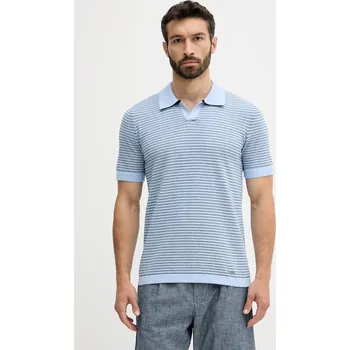 Pánské tričko Bavlněné polo tričko United Colors of Benetton pánské, modrá barva, 1094K301J 50X, vel. M