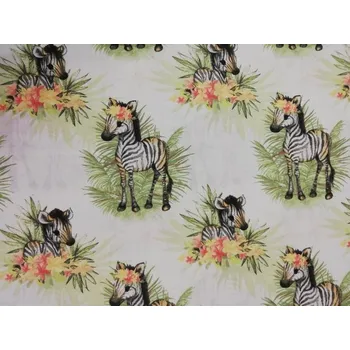 Bavlněná česká látka šíře 160cm - Zebry (50cm)