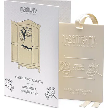 Osvěžovač vzduchu Nasoterapia Armonia vonná karta Vanilka a sůl