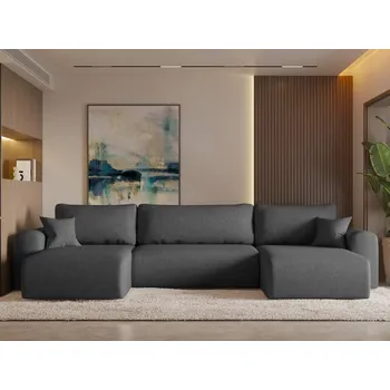 Sedací souprava Rozkládací sedací souprava do U Capri šedá 90