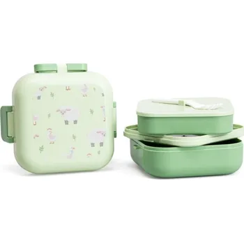 Svačinový box Obědový box PECORA zelený 748868