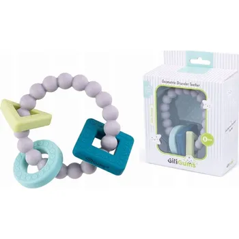 Kousátko na zuby, ortodontické GiliGums silikonové, vícebarevné