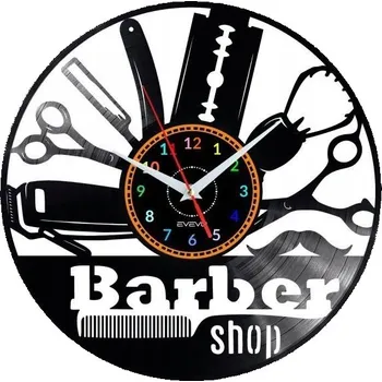 Hodiny HOLIČSTVÍ GOLIBRODA ZÁKLAD SALON BARBERSKÉ ZÁŘIVKOVÉ HODINY NÁSTĚNNÉ T