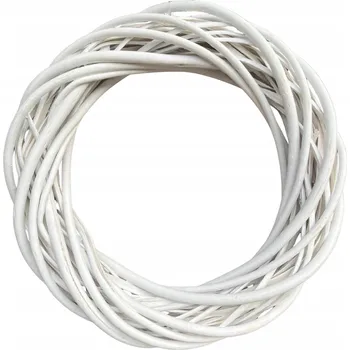 Věnec Věnec Z Proutí Bílý Průměr 30 cm Pletený Floristické dekorace Základna