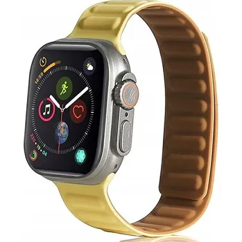 Řemínek na hodinky Beline řemínek pro Apple Watch Magnetic 42/44/45/49mm žlutý