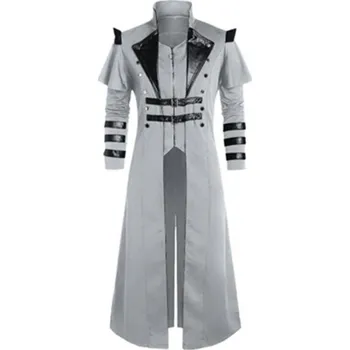 Pánský gotický kabát šedá M