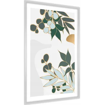 Obraz Plakát v Rámu Dekorativní Jemné LISTY 30x40