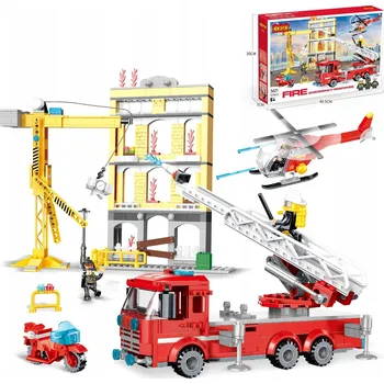 ostatní stavebnice Stavebnice Cogo Hasiči Požár na Staveništi 613 dílů