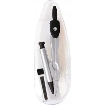 Kružítko Starpak 243288 Stříbrno-modrý kovový Kružítko s mechanickou tužkou