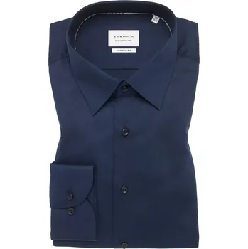 Košile Eterna Modern Fit Satin navy velikost: 37, délka rukávu: dlouhý rukáv