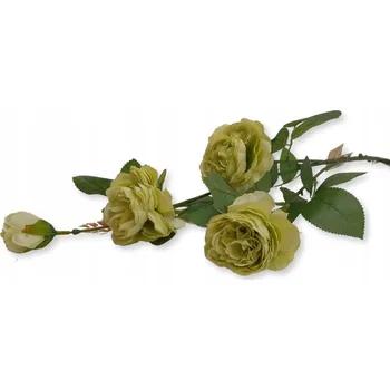 umělá květina RŮŽE VĚTVIČKA LODYGA Plnička Jasná Zeleň 65 cm