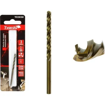 Sada nářadí TVARDY T03030 Kobaltový vrták do kovu HSS-Co, M35, 3mm