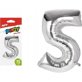 Fóliový balónek číslice 5, 75 cm