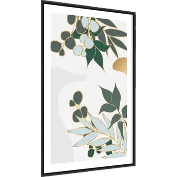 Obraz Plakát v Rámu Dekorativní Jemné LISTY 30x40
