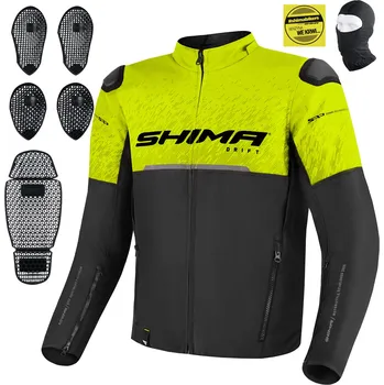 Moto oblečení Pánská motocyklová bunda Shima Drift XXL černo-žlutá