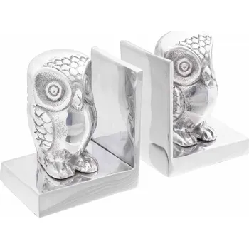 Zarážka na knihu vidaXL Zarážky na knihy 2 pcs Stříbrná 7 x 9 x 11 cm Hliník