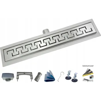 Odvodňovací žlab X-HOME LINEÁRNÍ ODTOK SPRCHOVÝ 100 GRECKÝ CUBE NÍZKÝ SIFON