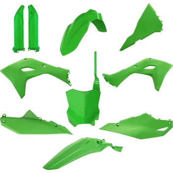 POLISPORT SADA PLASTŮ KAWASAKI KX 450F 2024, KOMPLETNÍ SADA VČETNĚ KRYTŮ TLUMIČŮ