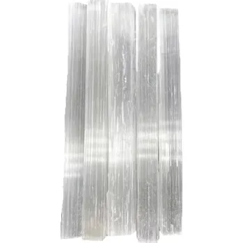 Selenitová hůlka 5 ks Křemenná tyčinka 5–6 cm Přírodní krystal Meditační nástroj Očista prostoru Léčení energií Minerály