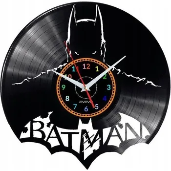Hodiny BATMAN nástěnné hodiny z vinylové desky DÁREK PAMÁTKA k narozeninám PRO NI PRO