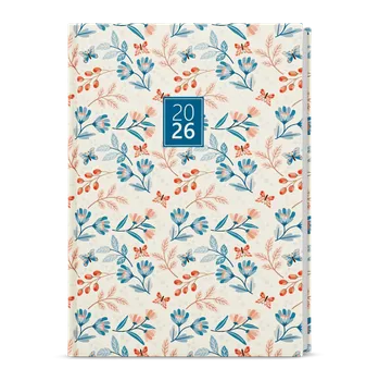 Baloušek Tisk Oskar Lamino A5 týdenní 2026, motýli